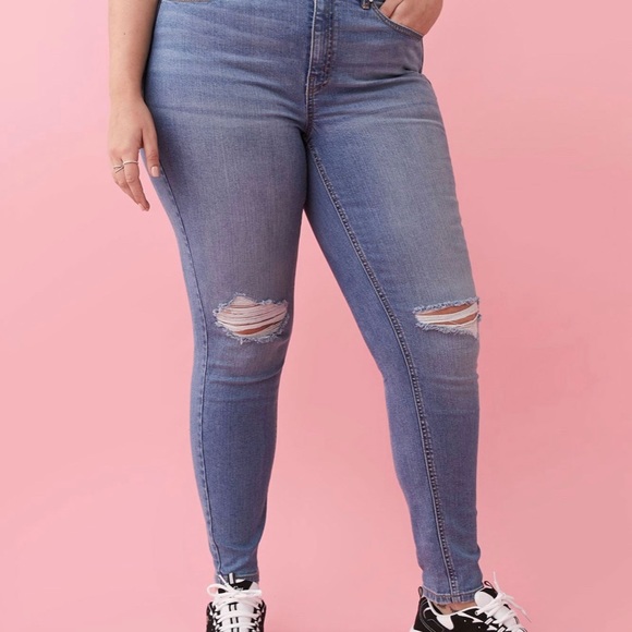 Stretchy Skinny Jeans, Medium Wash - Picture 3 of 4